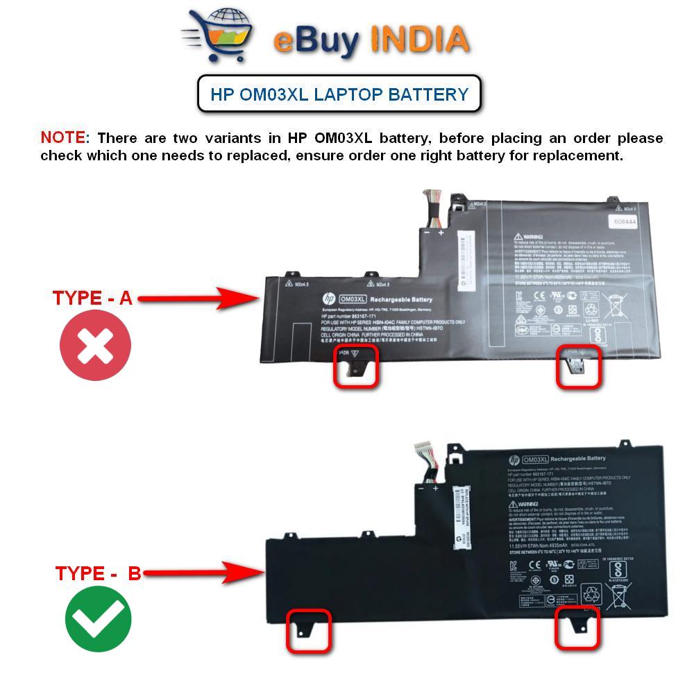 Original OM03XL HP EliteBook X360 1030 G2 HSTNN-IB70 863167-1B1 Battery –  eBuy INDIA