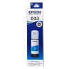 Genuine EPSON 003 65 ml Cyan Ink Cartridge