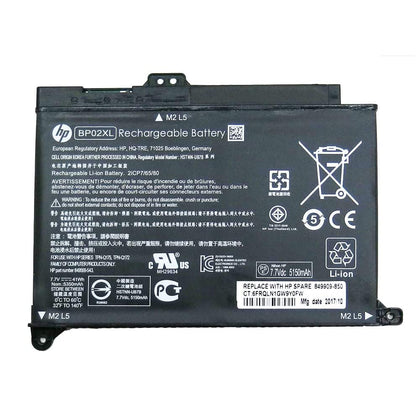 41Wh Original BP02XL HP Pavilion 15-AU000NE, Pavilion 15-AU139TX, TPN-Q172 Laptop Battery